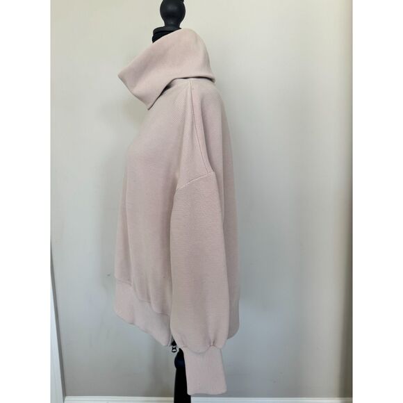 Varley Women’s Milton Oversized Side-Zip Collared Hoodie | Pale Pink | Small - Picture 2 of 6